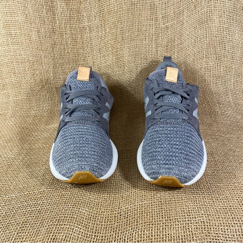 New balance fresh foam running shoes gray suede tan lite weight men’s size 9 - Picture 7 of 13